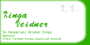kinga veidner business card